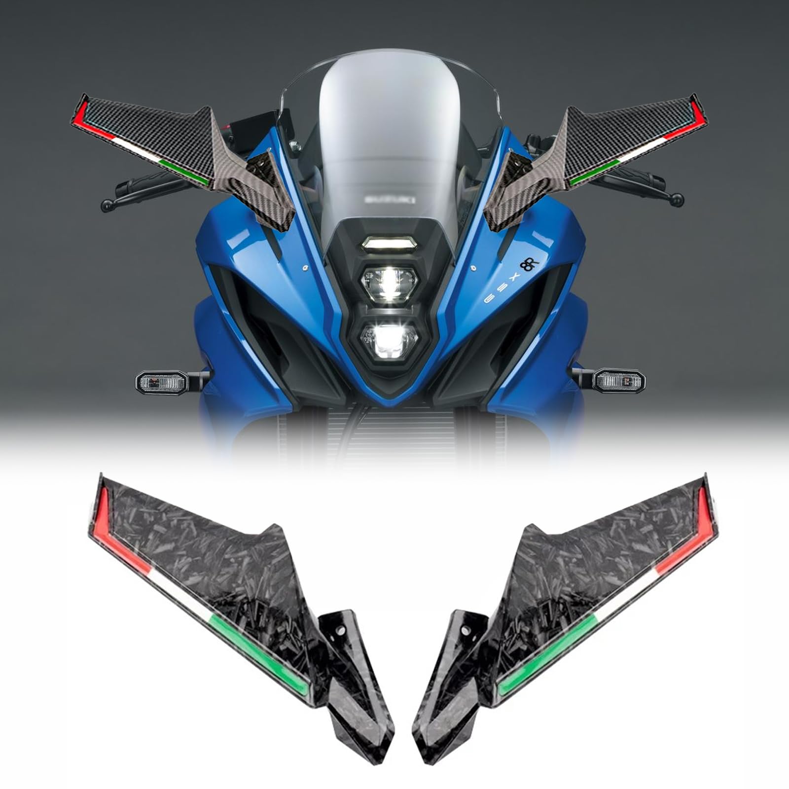 Amazon | XINMOZR For GSX-8R GSX 8R GSX8R 2023 2024 2025 風翼バック